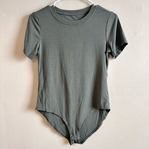 Green Crew Neck T-Shirt Bodysuit